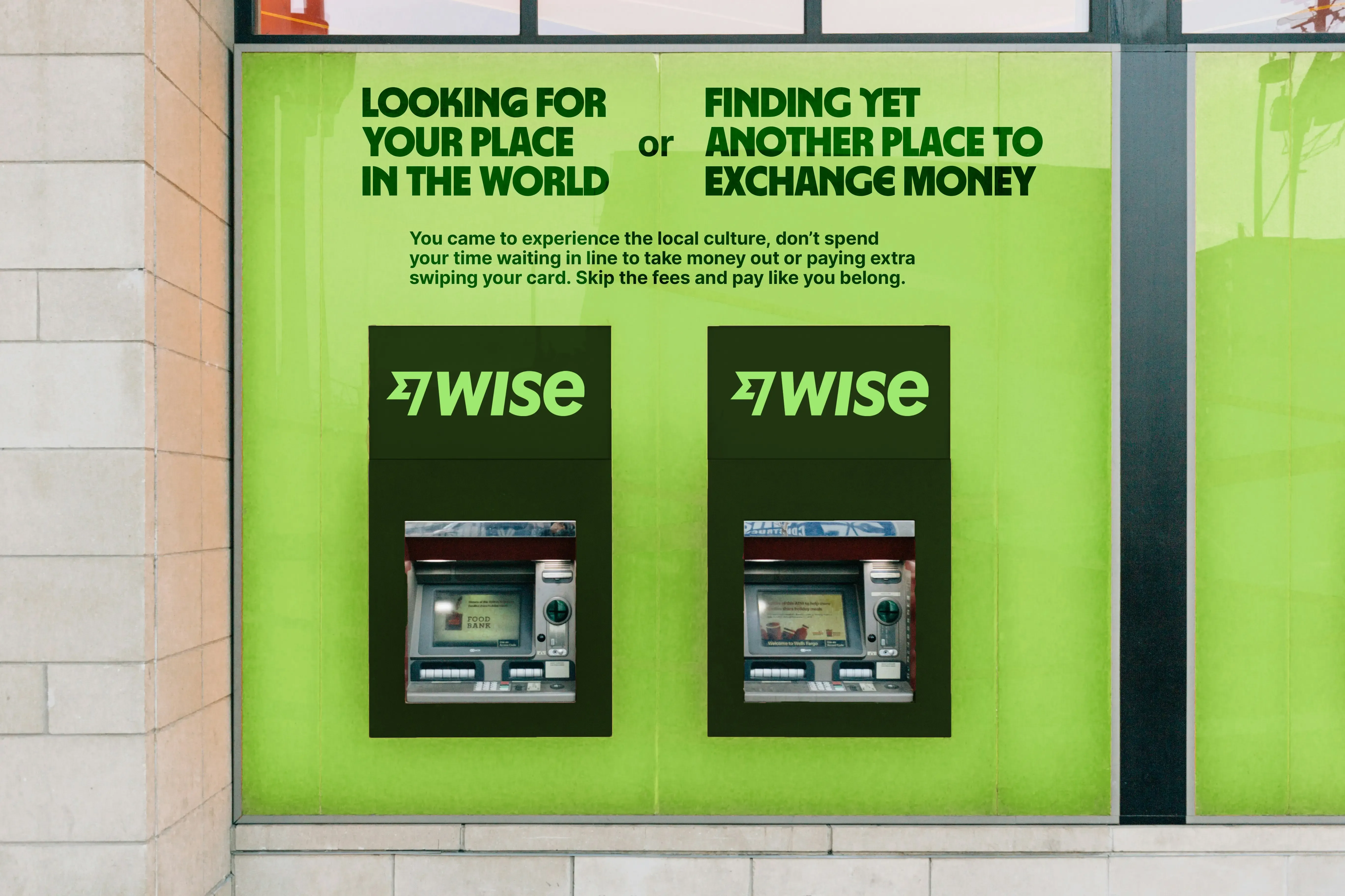 ATM skin showing Wise branding