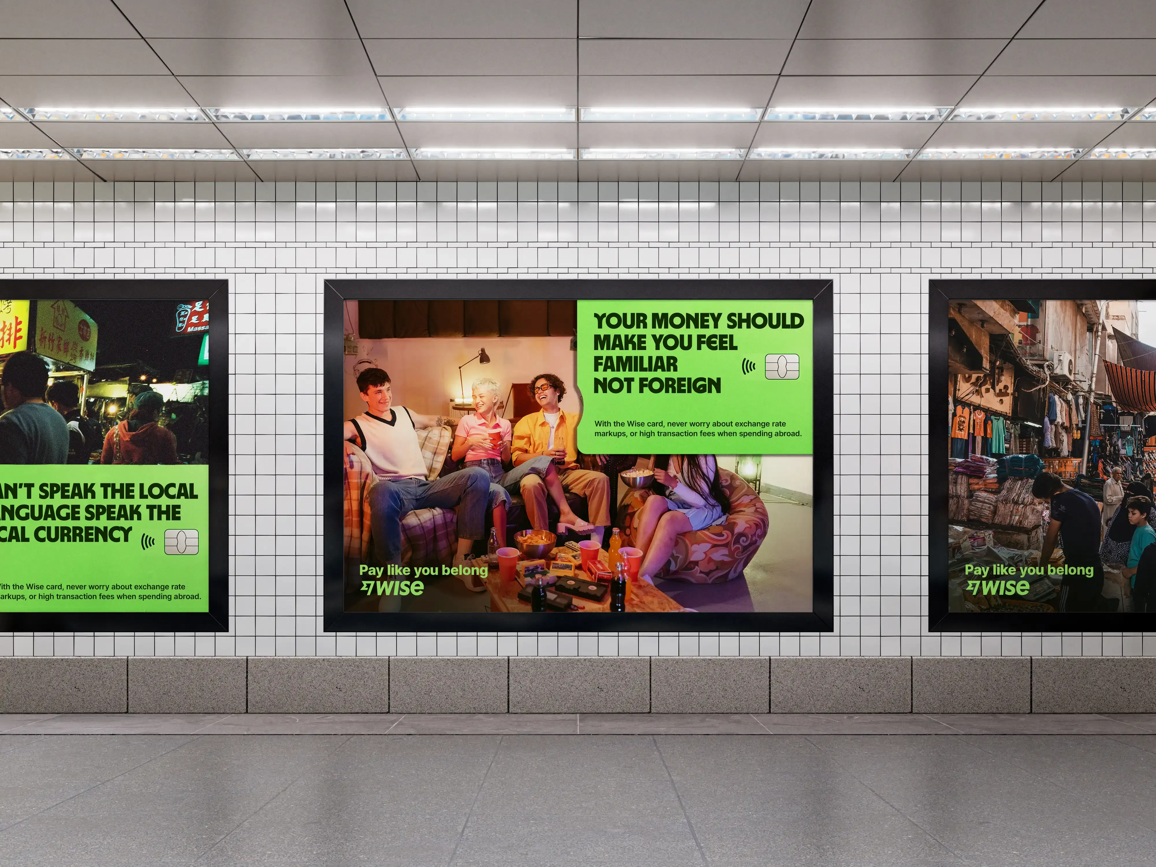 Subway poster showing Wise campaign advertisement