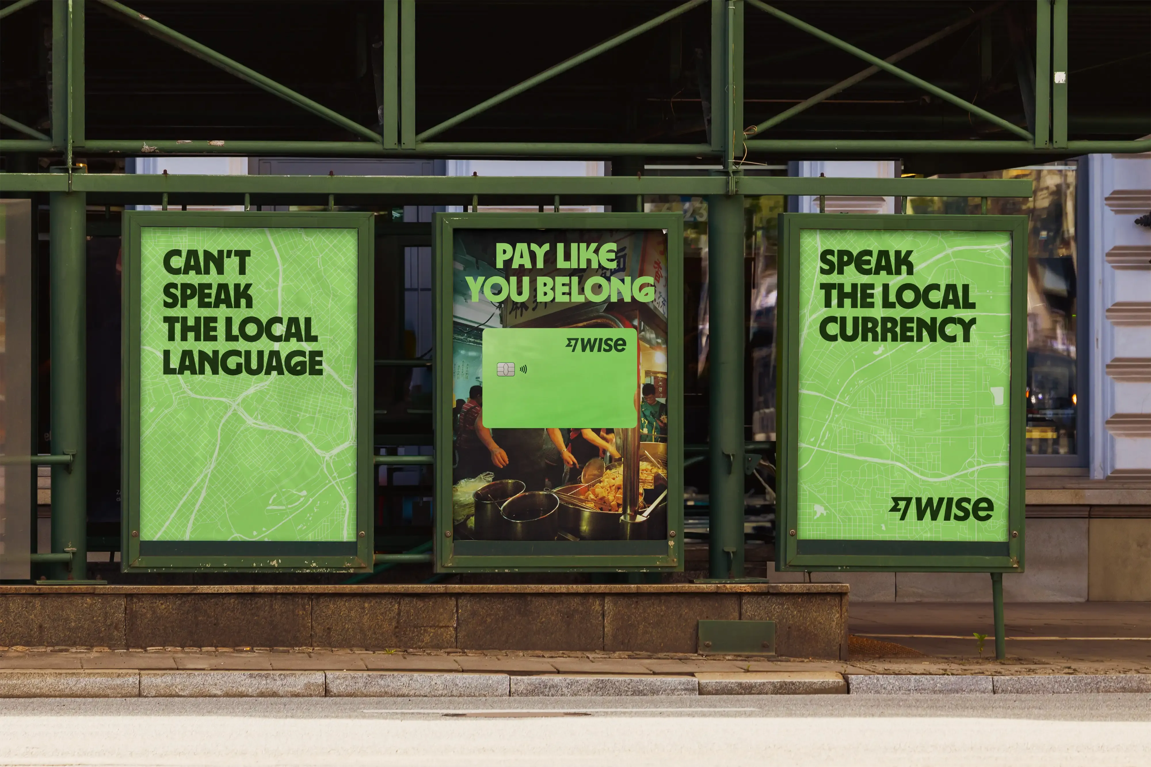 Triposter out-of-home advertising display